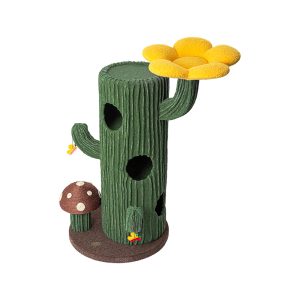 HONEYPOTCAT Solo Cactus Bloom Cat Tree - Green 120.5cm