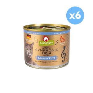 GRANATAPET Symphonie No. 4 Salmon & Turkey Cat Wet Food 200gx6