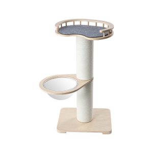 HONEYPOTCAT Sleek Retreat Wood & Capsule Post - 115cm