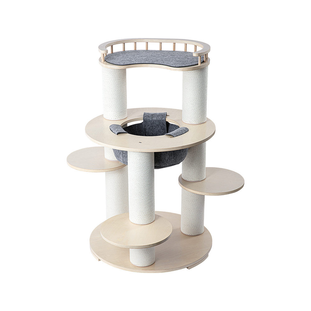 HONEYPOTCAT Harmony Wood Cat Tower - 123cm