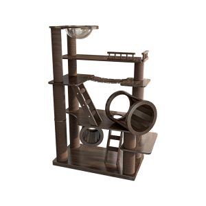HONEYPOTCAT Knightsbridge Grandeur Black Walnut Cat Sanctuary - 175cm