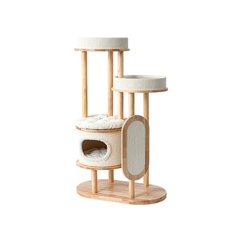 HONEYPOTCAT Varnished Solid Wood Cat Perch - 126cm
