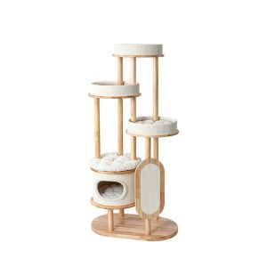 HONEYPOTCAT Varnished Solid Wood Cat Perch - 157cm