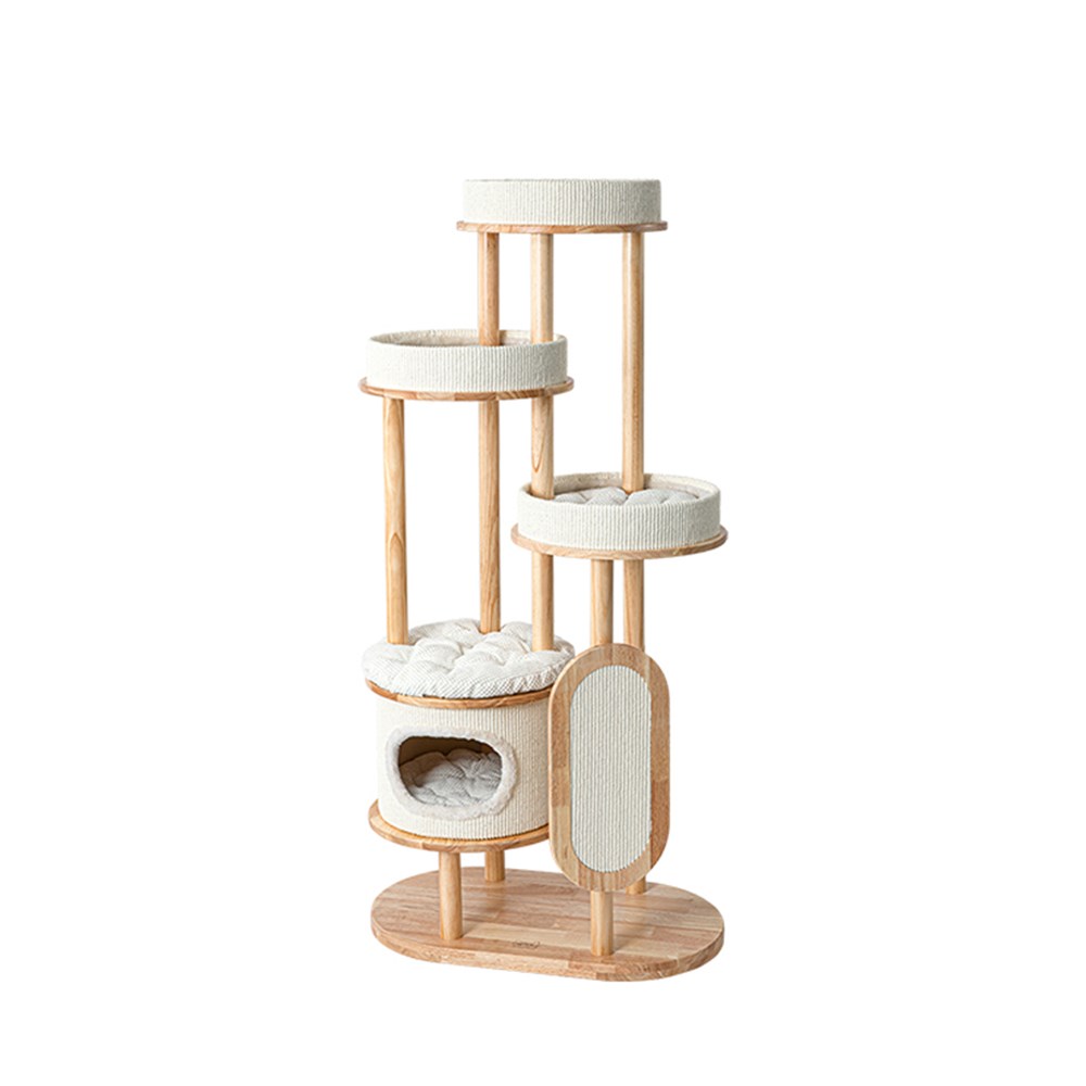 HONEYPOTCAT Varnished Solid Wood Cat Perch - 157cm