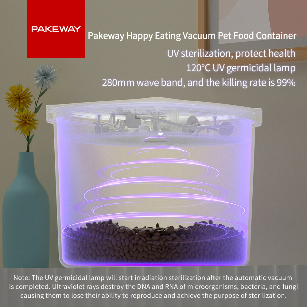 PAKEWAY Pet Food Storage - 12L-White & Gray - Image 3