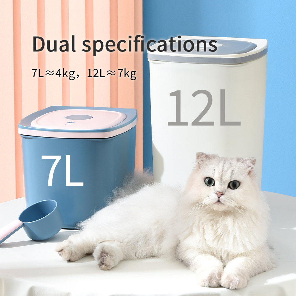 PAKEWAY Pet Food Storage - 12L-White & Gray - Image 10