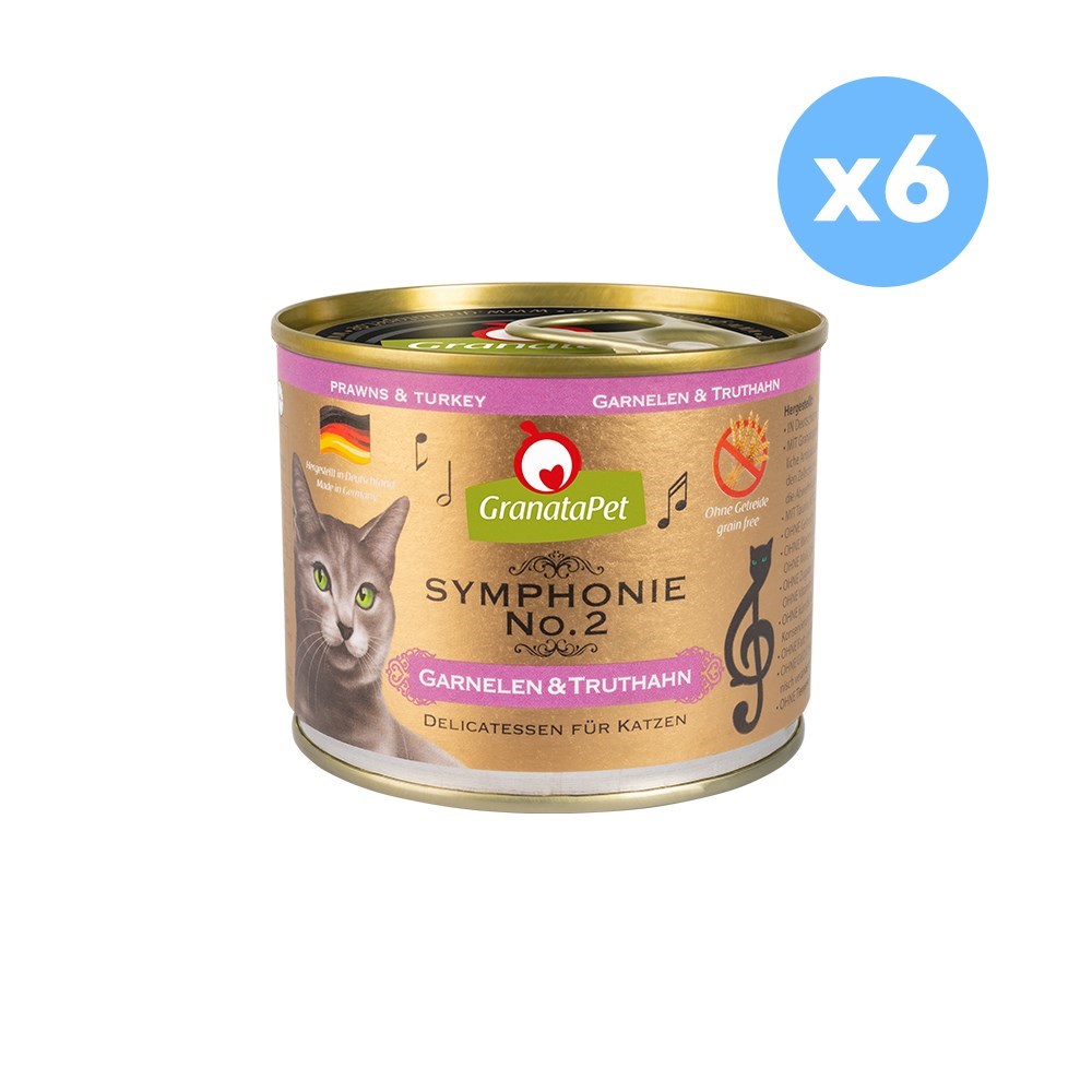 GRANATAPET Symphonie No. 2 Prawns & Turkey Cat Wet Food 200gx6
