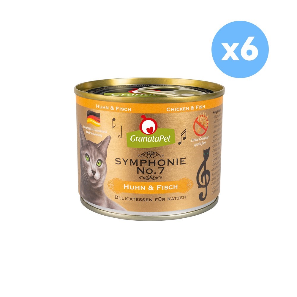 GRANATAPET Symphonie No. 7 Chicken & Fish Cat Wet Food 200gx6