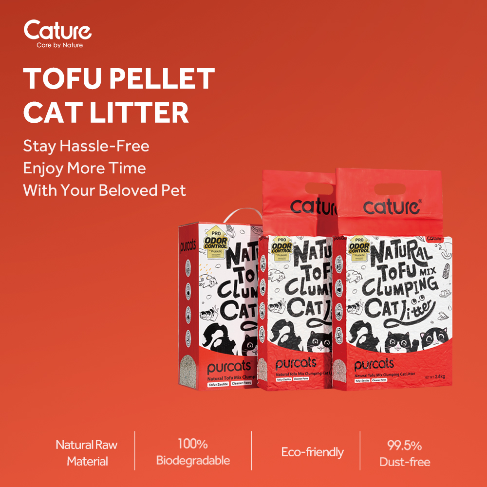 CATURE Tofu Clumping Cat Litter Pellet & Zeolite 14L/5.6kg - Image 2