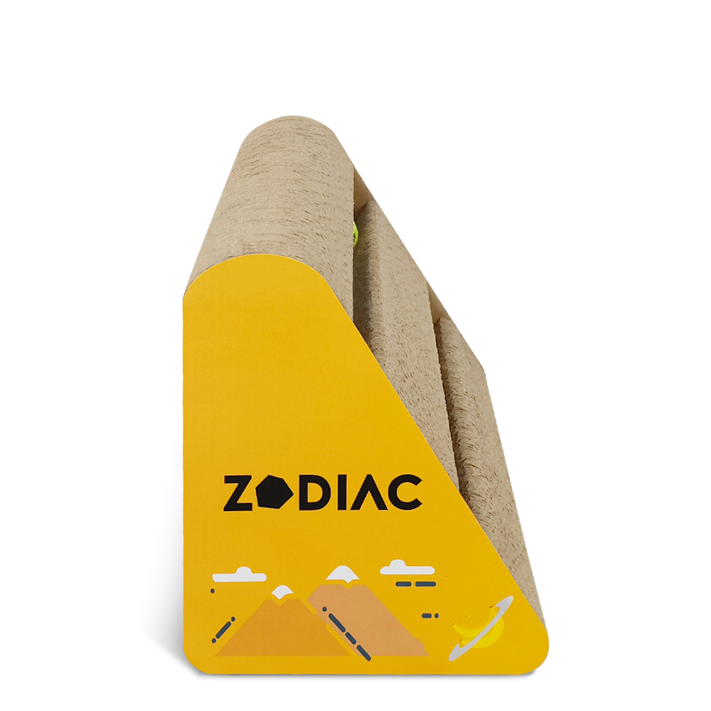ZODIAC Triangle Cat Ball Cat Scratcher - Banana 28X17X21 Cm - Image 3