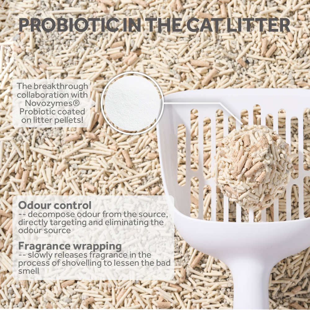 CATURE Tofu Clumping Cat Litter Pellet & Bentonite & Wood 14L/5.6kg - Image 6