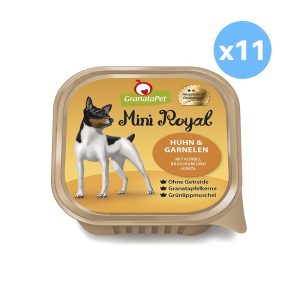 GRANATAPET Mini Royal Chicken & Prawns Dog Wet Food 150gX11