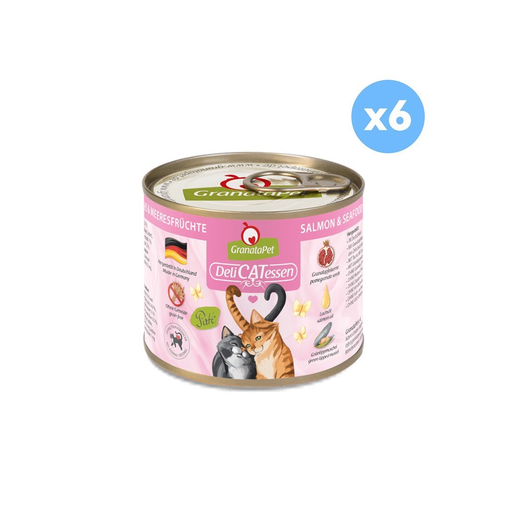 GRANATAPET Delicatessen Salmon & Seafood Cat Wet Food 200g x 6