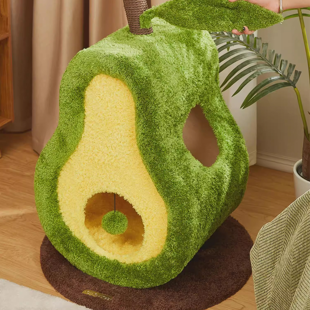 CMISSTREE Avocado Multi-Functional Cat Scratching Post And Bed - Image 4