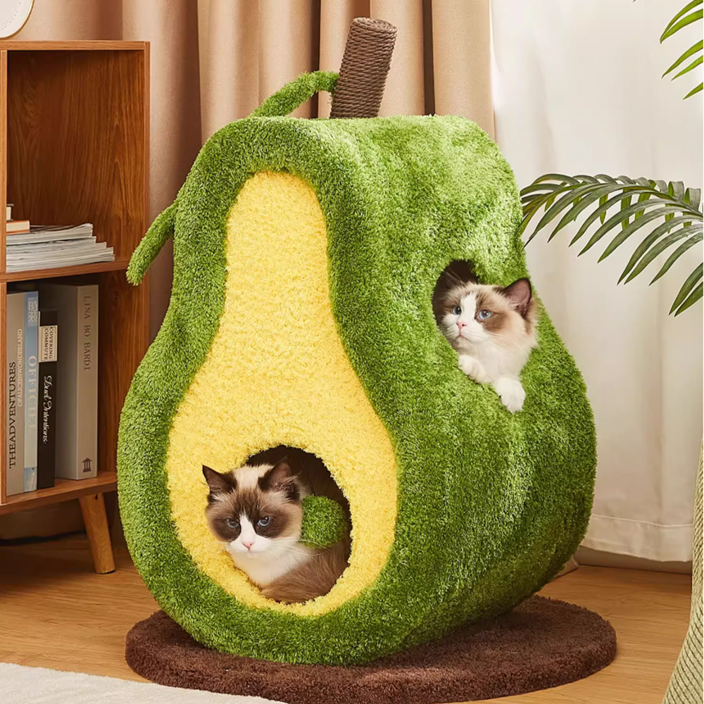 CMISSTREE Avocado Multi-Functional Cat Scratching Post And Bed - Image 3
