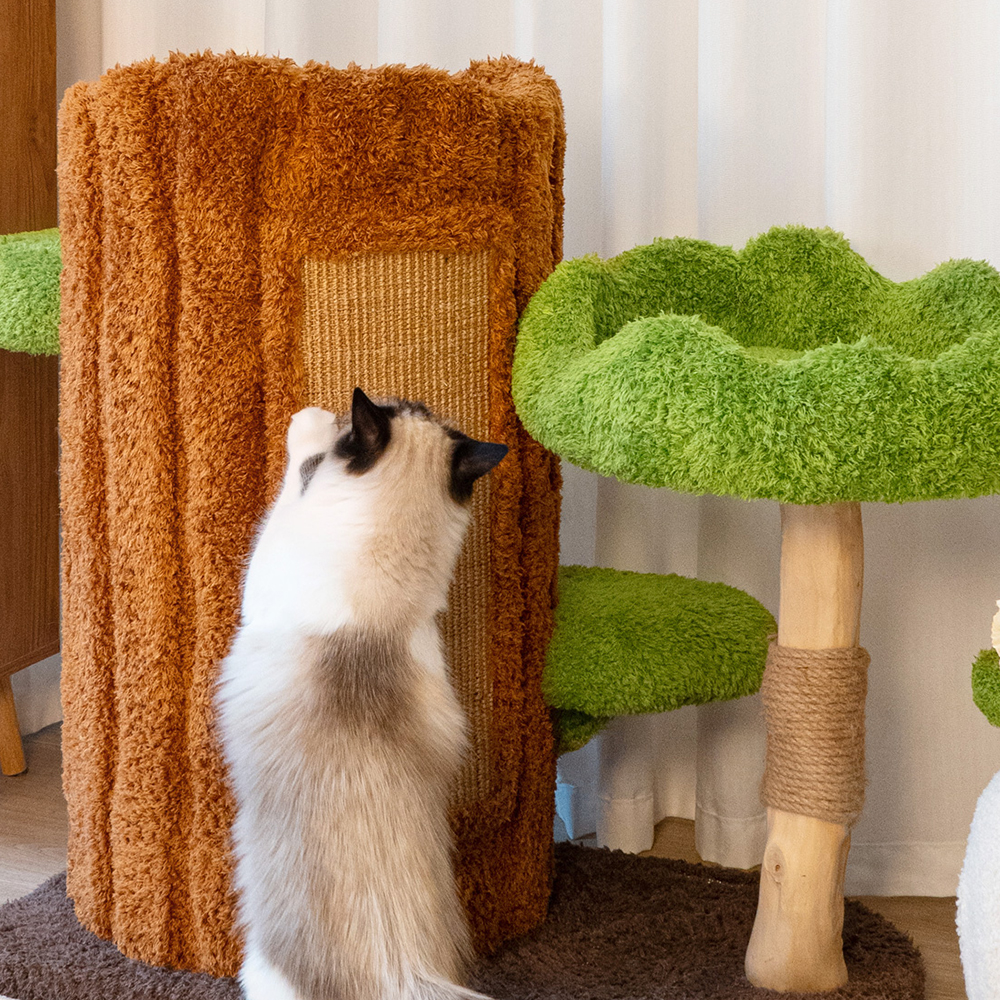 CMISSTREE Two-Level Tree Hollow Solid Wood Cat Tree - Image 13