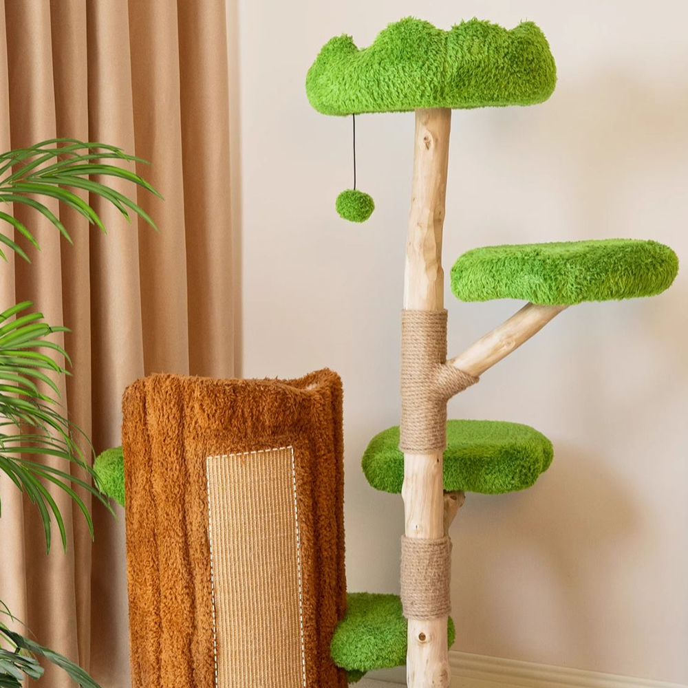 CMISSTREE Five-Level Tree Hollow Solid Wood Cat Tree - Image 10
