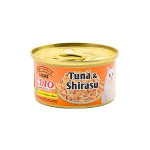 CIAO White Meat Tuna with Shirasu in Jelly Cat Canned Food A-02 75g