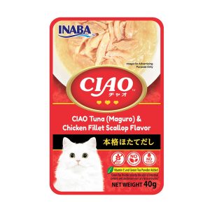 CIAO Creamy Soup Tuna (Maguro) & Chicken Fillet Scallop Flavor IC-201 40g