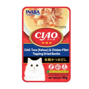 CIAO Creamy Soup Tuna (Katsuo) & Chicken Fillet Topping Dried Bonito IC-204 40g
