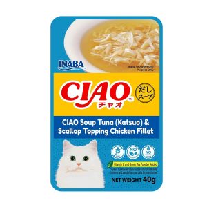 CIAO Soup Tuna (Katsuo) & Scallop Topping Chicken Fillet IC-212 40g