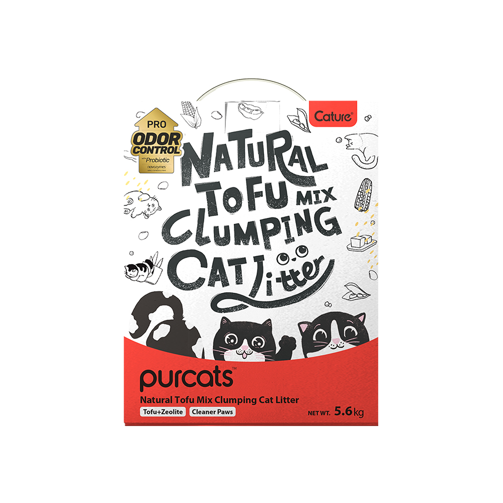 CATURE Tofu Clumping Cat Litter Pellet & Zeolite 14L/5.6kg
