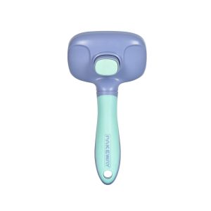 PAKEWAY T10 Self-cleaning Slicker Brush Max Green & Purple (Extra Large)