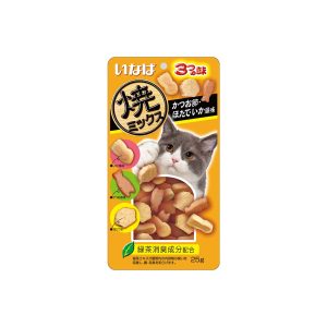 CIAO Soft Bits Mix Tuna and Chicken Fillet with Dried Bonito & Scallop & Squid Flavor QSC-121 25g