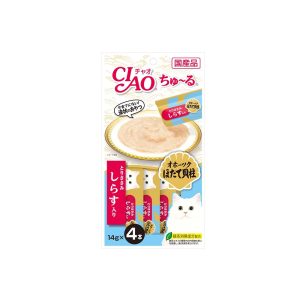 CIAO Churu Puree Cat Wet Treat Chicken Fillet With Scallop & Whitebait SC-103  14gx4