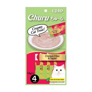 CIAO Churu Puree Cat Wet Treat Chicken Fillet & Squid SC-79 14gx4