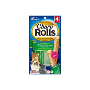 INABA Churu Rolls Chicken Recipe wraps Tuna Recipe   (10G X4)