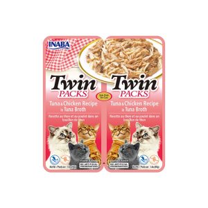 INABA Twin Packs Tuna With Chicken In Tuna Flavored Broth (40G X 2)