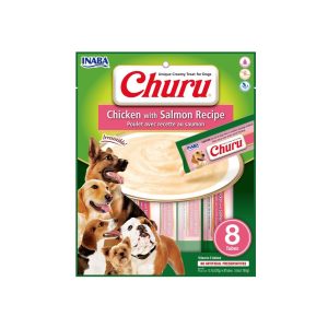 INABA Dog Churu Chicken With Salmon Recipe (20G X 8)