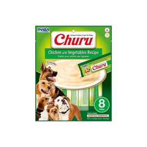INABA Dog Churu Chicken With Vegetables Recipe (20G X 8)