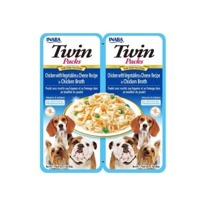 INABA Twin Packs Chicken with Vegetables & Cheese Recipe in Chicken Broth 40G X 2