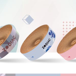 ZODIAC Round Cat Scratcher - Blueberry 40 X 40 X 10CM