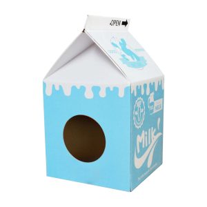 ZODIAC Cat Scratcher-Milk Box Blue :32x32x56.