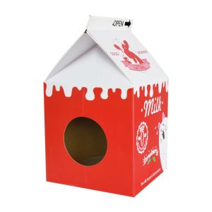 ZODIAC Cat Scratcher-Milk Box PINK :32x32x56.