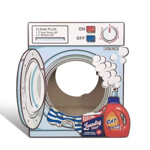 ZODIAC Corrugated Cat Scratcher Washmachine Blue & Grey