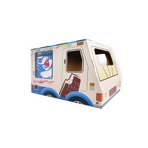 ZODIAC Cat Scratcher-Ice Cream Van- Blue :38x39x37