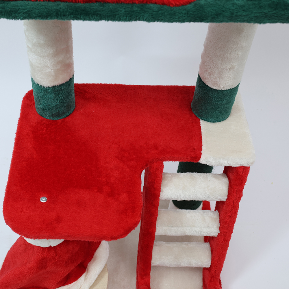 CATIO Christmas Palace Multi-level 3 Cat Tree with Cave 53x43x144cm - Image 12
