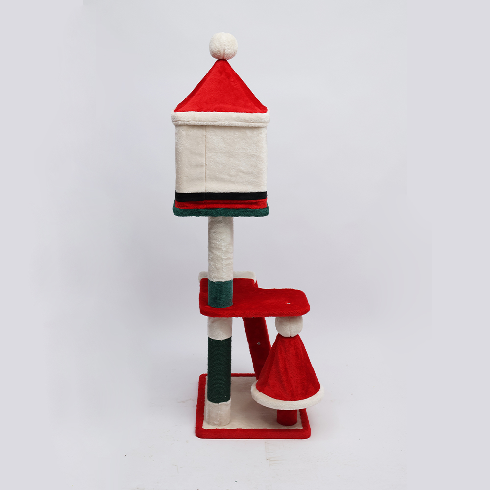 CATIO Christmas Palace Multi-level 3 Cat Tree with Cave 53x43x144cm - Image 6