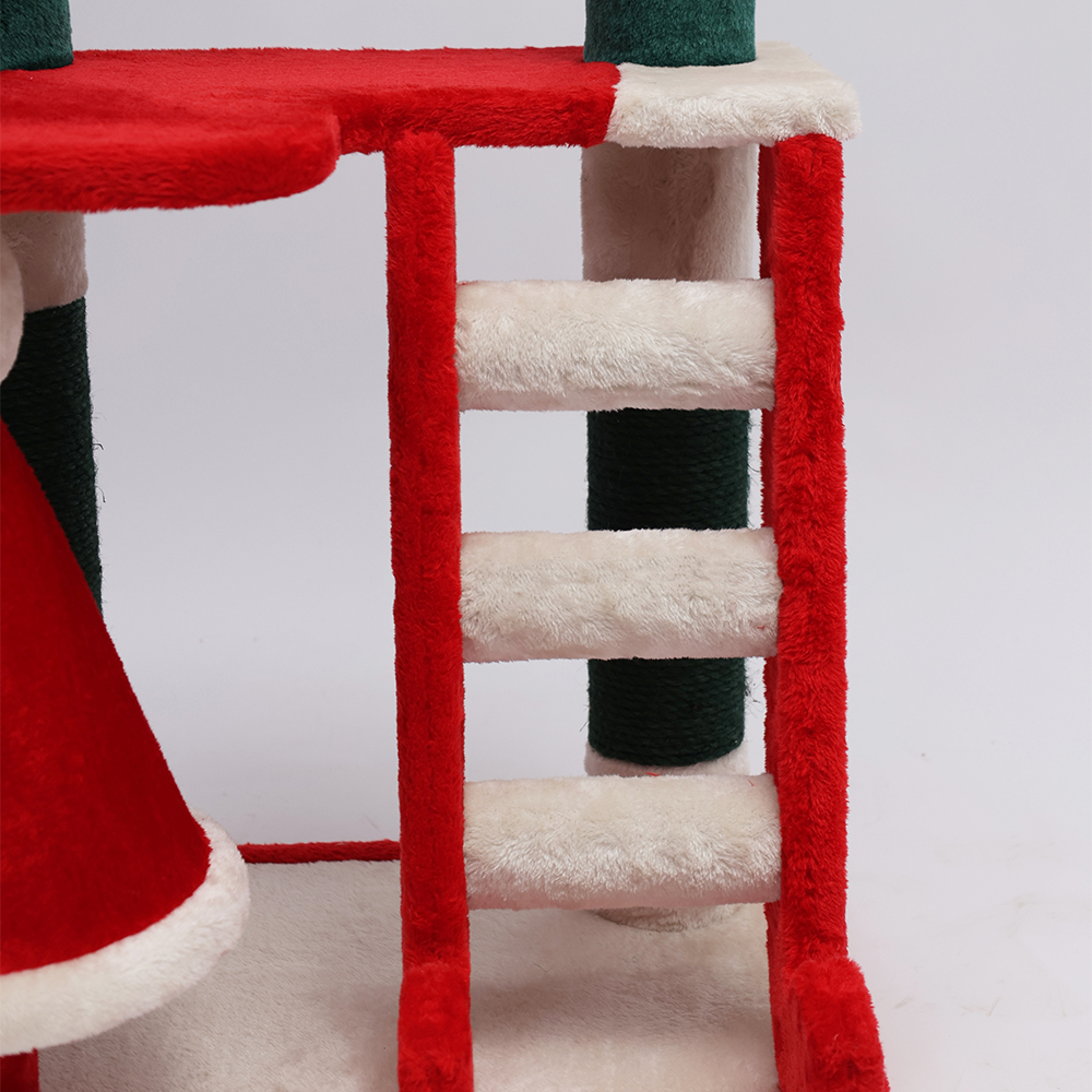 CATIO Christmas Palace Multi-level 3 Cat Tree with Cave 53x43x144cm - Image 13