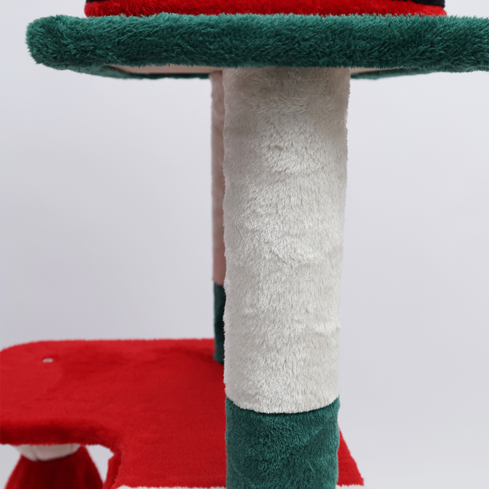 CATIO Christmas Palace Multi-level 3 Cat Tree with Cave 53x43x144cm - Image 9