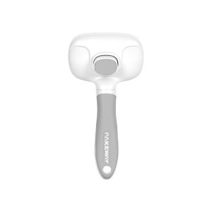PAKEWAY T10 Self Cleaning Slicker Brush - Grey & White - Standard Version