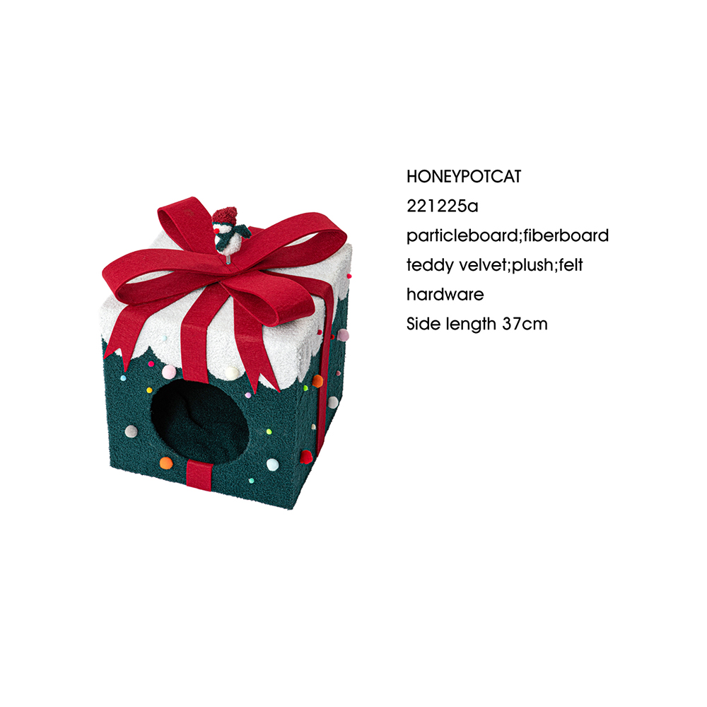 HONEYPOTCAT JingleJar Multi-Level Haven - WonderWrap Cat Cube - 50.5cm 221225a - Image 2