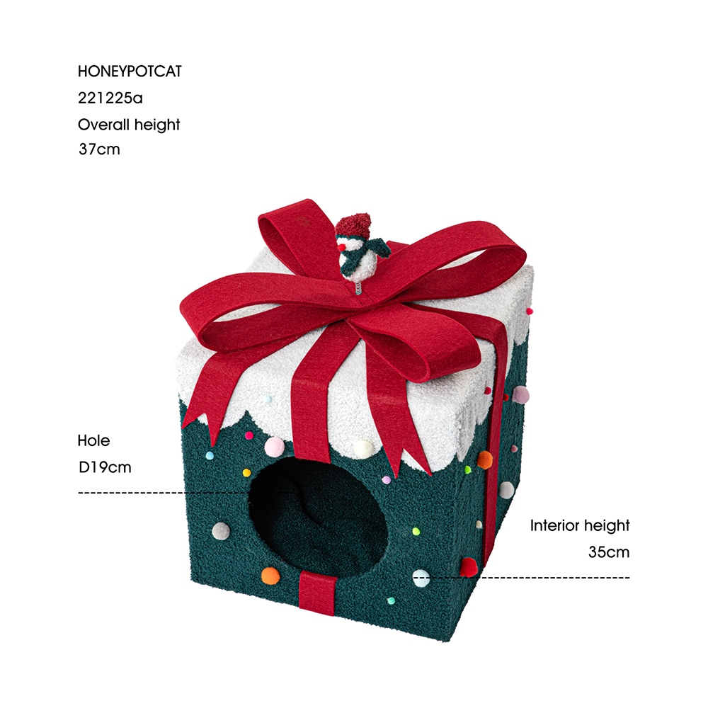 HONEYPOTCAT JingleJar Multi-Level Haven - WonderWrap Cat Cube - 50.5cm 221225a - Image 3