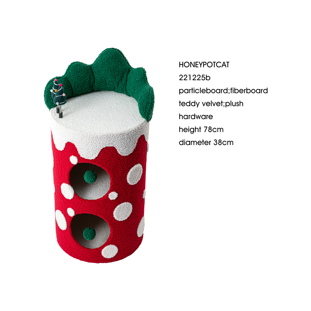 HONEYPOTCAT JingleJar Multi-Level Haven - Double Decker Cat Tower - 78.5cm 221225b - Image 3