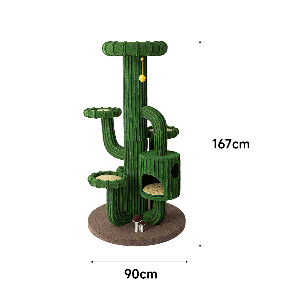 HONEYPOTCAT Cactus Cat Tree Tower - 167cm max220603g - Image 3