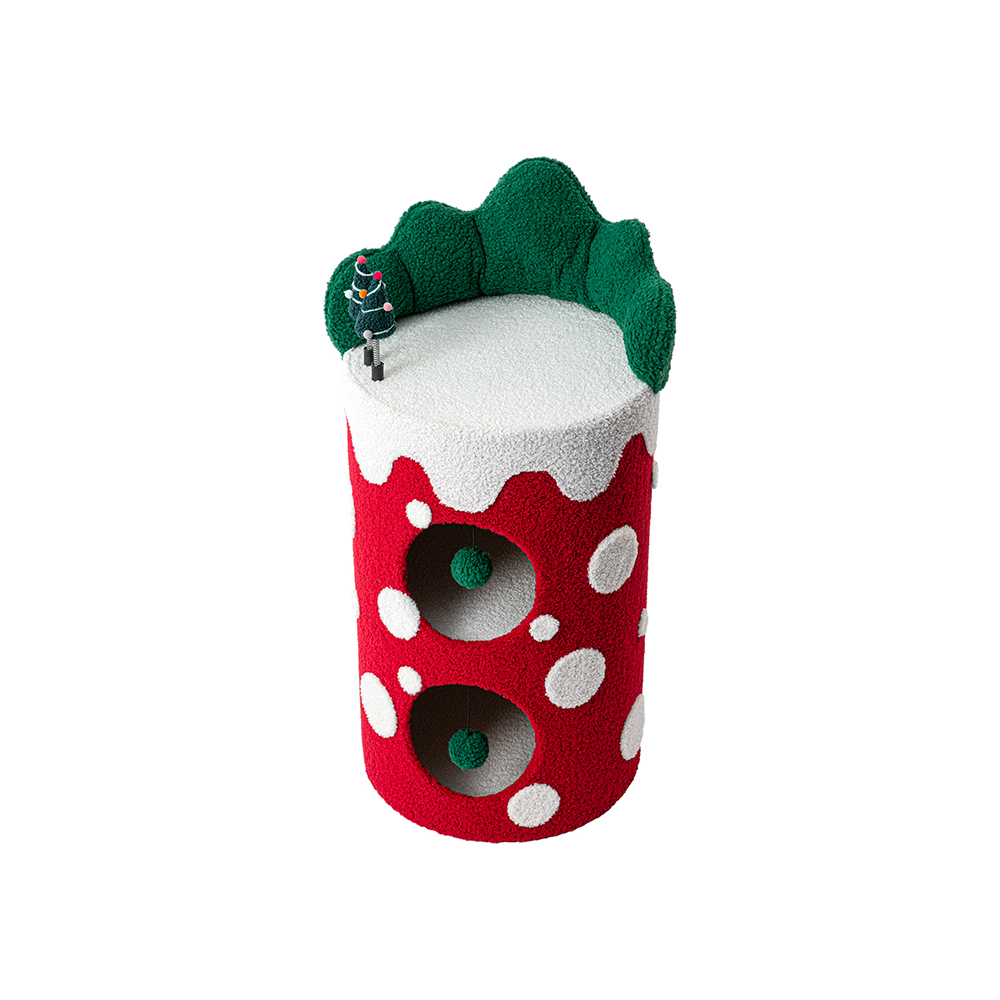 HONEYPOTCAT JingleJar Multi-Level Haven - Double Decker Cat Tower - 78.5cm 221225b